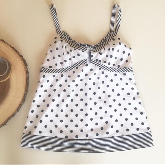 LOFT Tops - LOFT Black & White Polka Dot Blouse - Sz 4